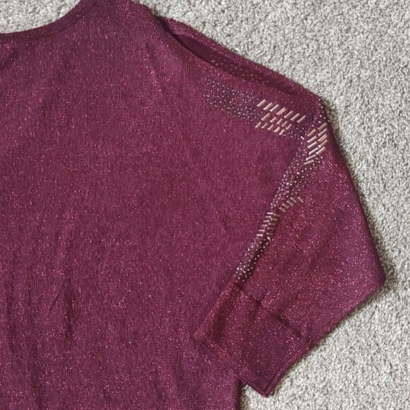 Cleo Size Medium Petite Women's Cold Shoulder Top - Picture 5 of 9